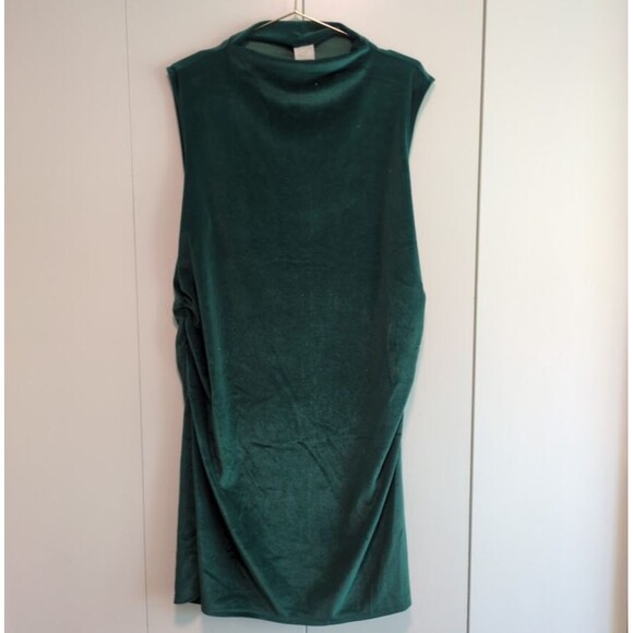 NEW A New Day Women's XXL Velvet Ruched Dress Green Plus BEAUTIFUL - Picture 1 of 7